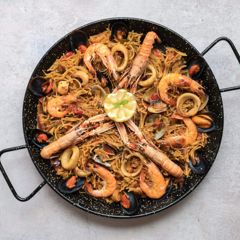 Paella Hauptgericht auf Mallorca